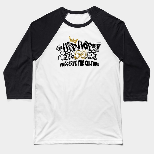 50 years of hip hop music lovers Baseball T-Shirt by Ville Otila Abstract